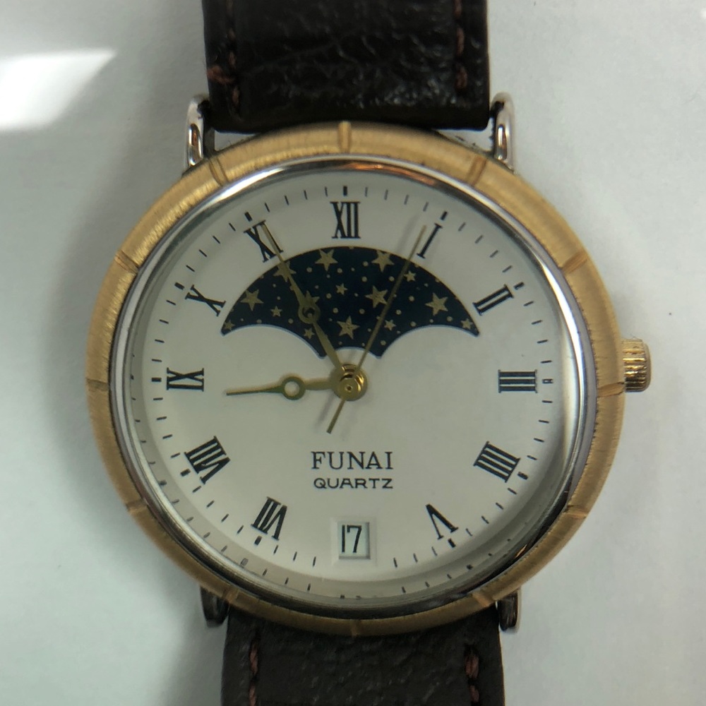 Vintage 80’s moon phase watch